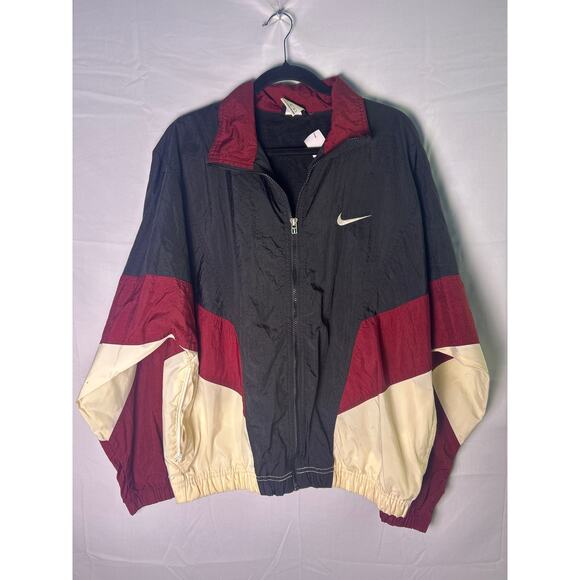 Vintage Nike Full Zip Windbreaker Colorblock Jacket Big Swoosh Men's Size Medium - Picture 1 of 3